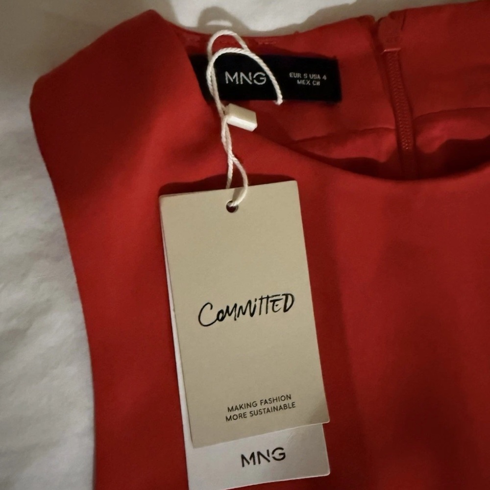 Mango Red Midi Dress